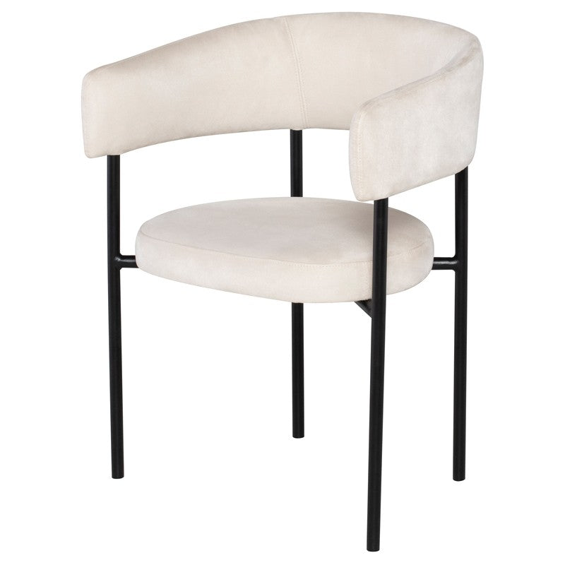 Cassia Dining Chair-Nuevo-NUEVO-HGSN453-Dining ChairsChampagne Microsuede-17-France and Son