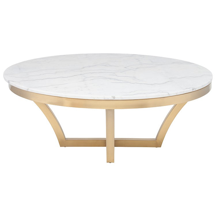 Aurora Coffee Table-Nuevo-NUEVO-HGNA293-Coffee Tablesbrushed gold base-black wood vein-8-France and Son