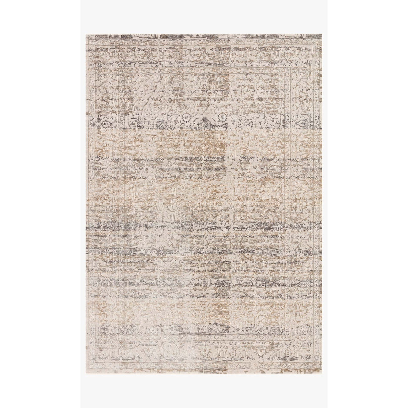 Homage HOM-02 Beige / Grey Area Rug-Loloi-LOLOI-HOMAHOM-02BEGY2034-Rugs2'-0" x 3'-4"-1-France and Son