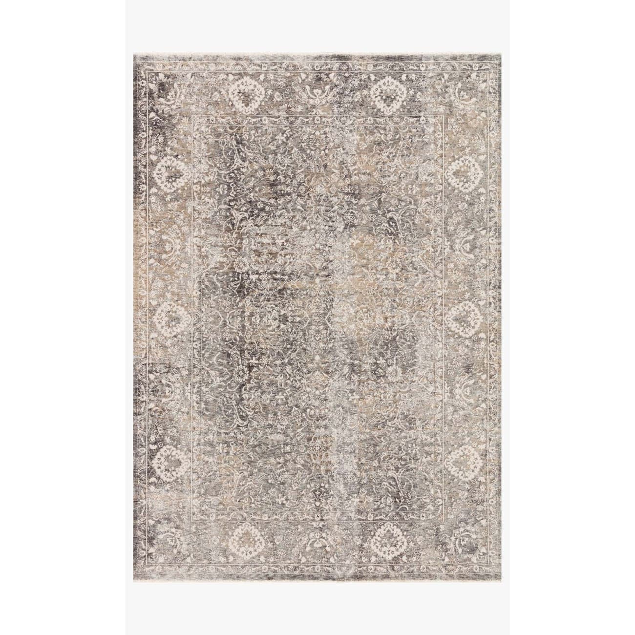 Homage HOM-03 Stone / Ivory Area Rug-Loloi-LOLOI-HOMAHOM-03SNIV2034-Rugs2'-0" x 3'-4"-1-France and Son