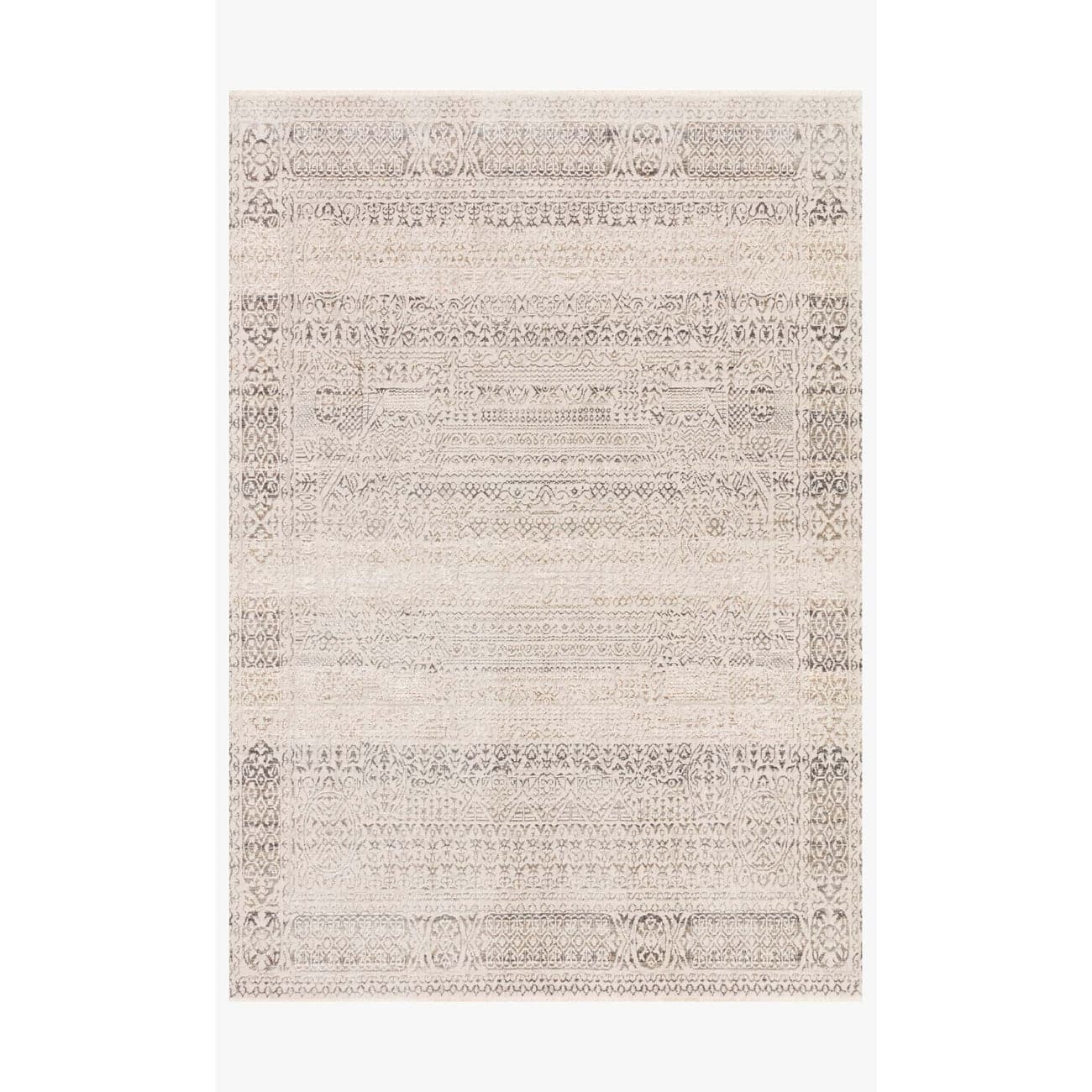 Homage HOM-05 Ivory / Silver Area Rug-Loloi-LOLOI-HOMAHOM-05IVSI2034-Rugs2'-0" x 3'-4"-1-France and Son