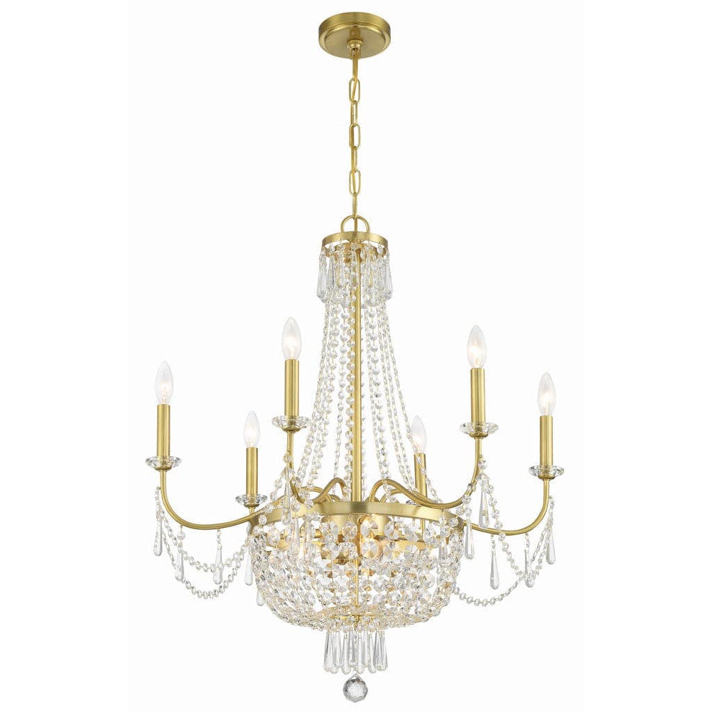 Haywood 9 Light Chandelier-Crystorama Lighting Company-CRYSTO-HWD-7709-AG-Chandeliers-1-France and Son