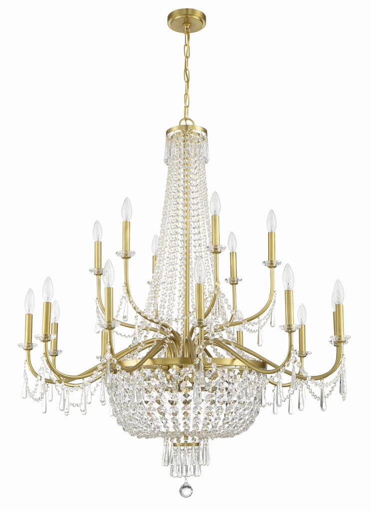 Haywood 22 Light Chandelier-Crystorama Lighting Company-CRYSTO-HWD-7722-AG-Chandeliers-3-France and Son