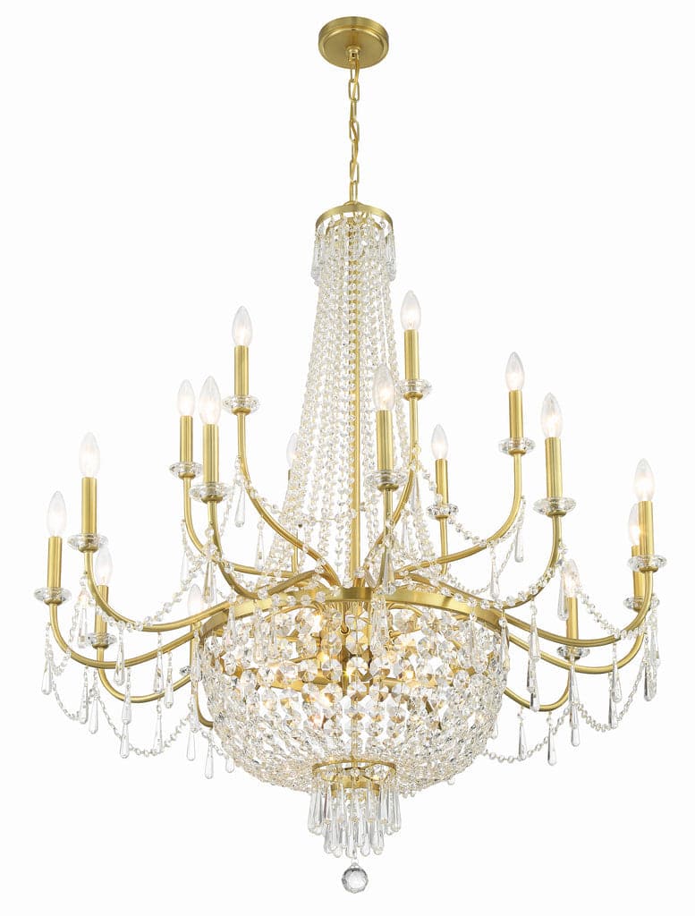 Haywood 22 Light Chandelier-Crystorama Lighting Company-CRYSTO-HWD-7722-AG-Chandeliers-4-France and Son