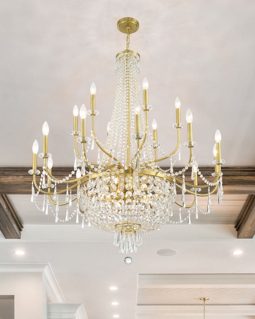 Haywood 22 Light Chandelier-Crystorama Lighting Company-CRYSTO-HWD-7722-AG-Chandeliers-2-France and Son