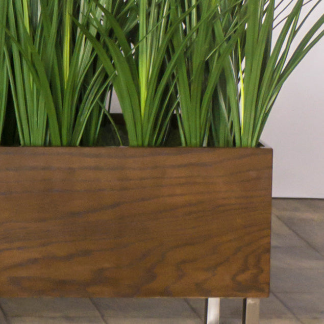 Liriope Grass in Rectangle Planter With Legs-Gold Leaf Design Group-GOLDL-HY3615-Planters-2-France and Son