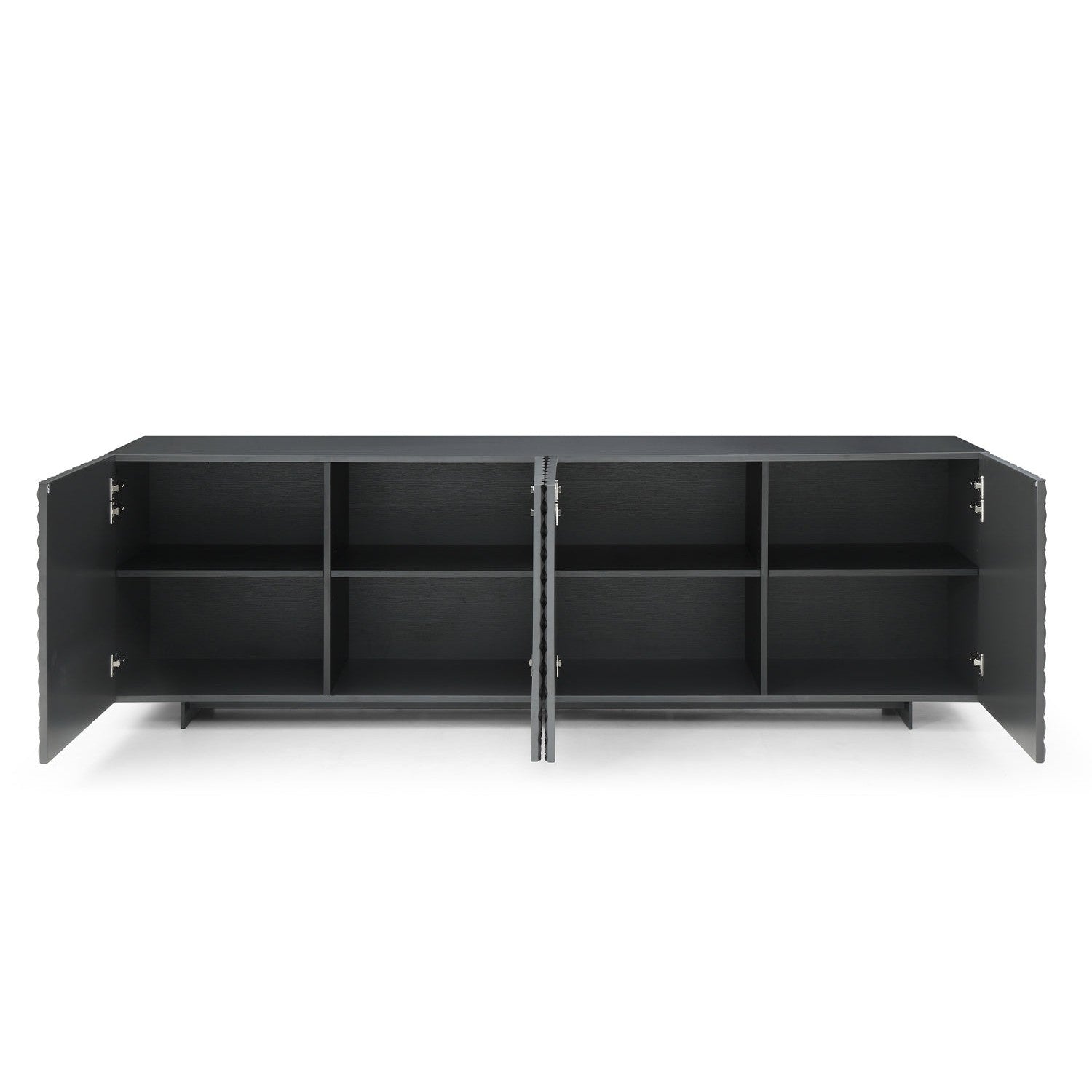 Harper Buffet-Whiteline Modern Living-WHITELINE-SB1643L-DGRY-Sideboards & CredenzasDark Grey-Large-3-France and Son