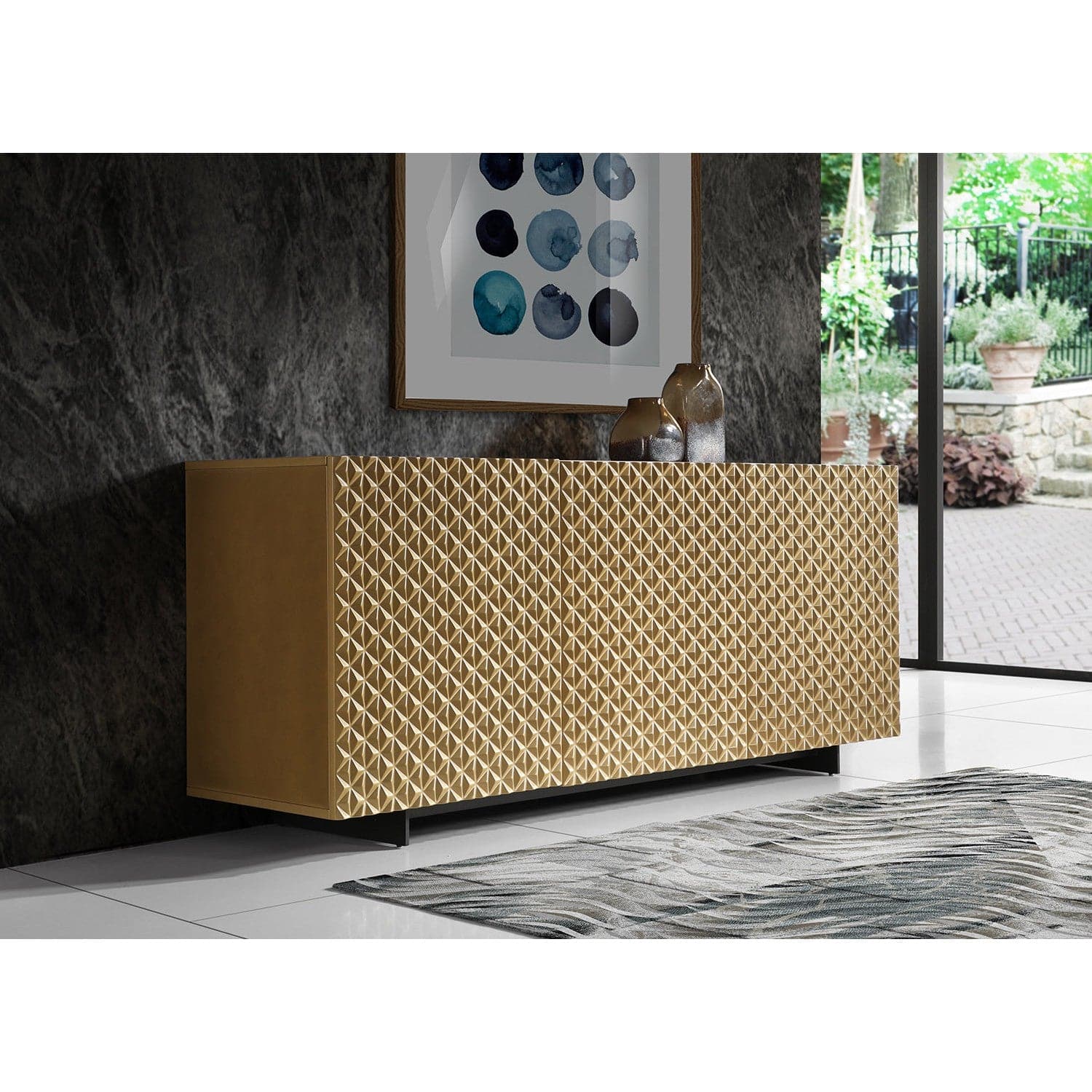 Harper Buffet-Whiteline Modern Living-WHITELINE-SB1643L-DGRY-Sideboards & CredenzasDark Grey-Large-8-France and Son