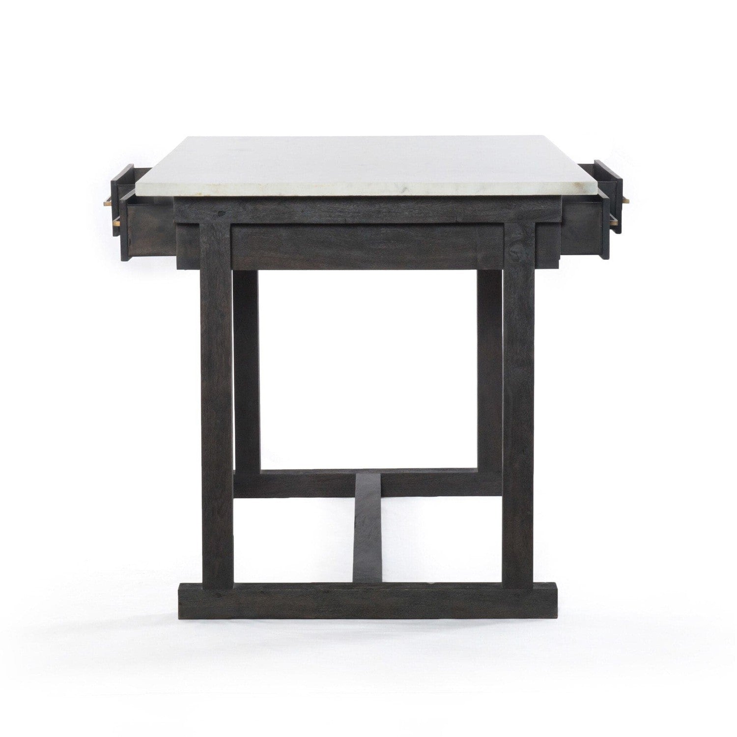 Cayson Bar Table - Polished White Marble