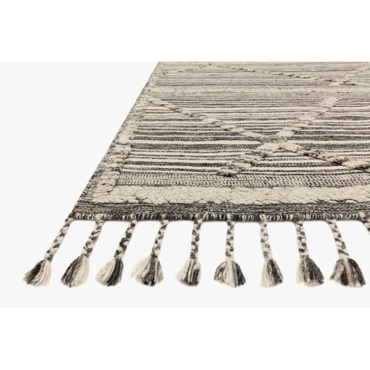 Iman IMA-01 Ivory / Charcoal Area Rug-Loloi-LOLOI-IMANIMA-01IVCC2030-Rugs2'-0" x 3'-0"-2-France and Son