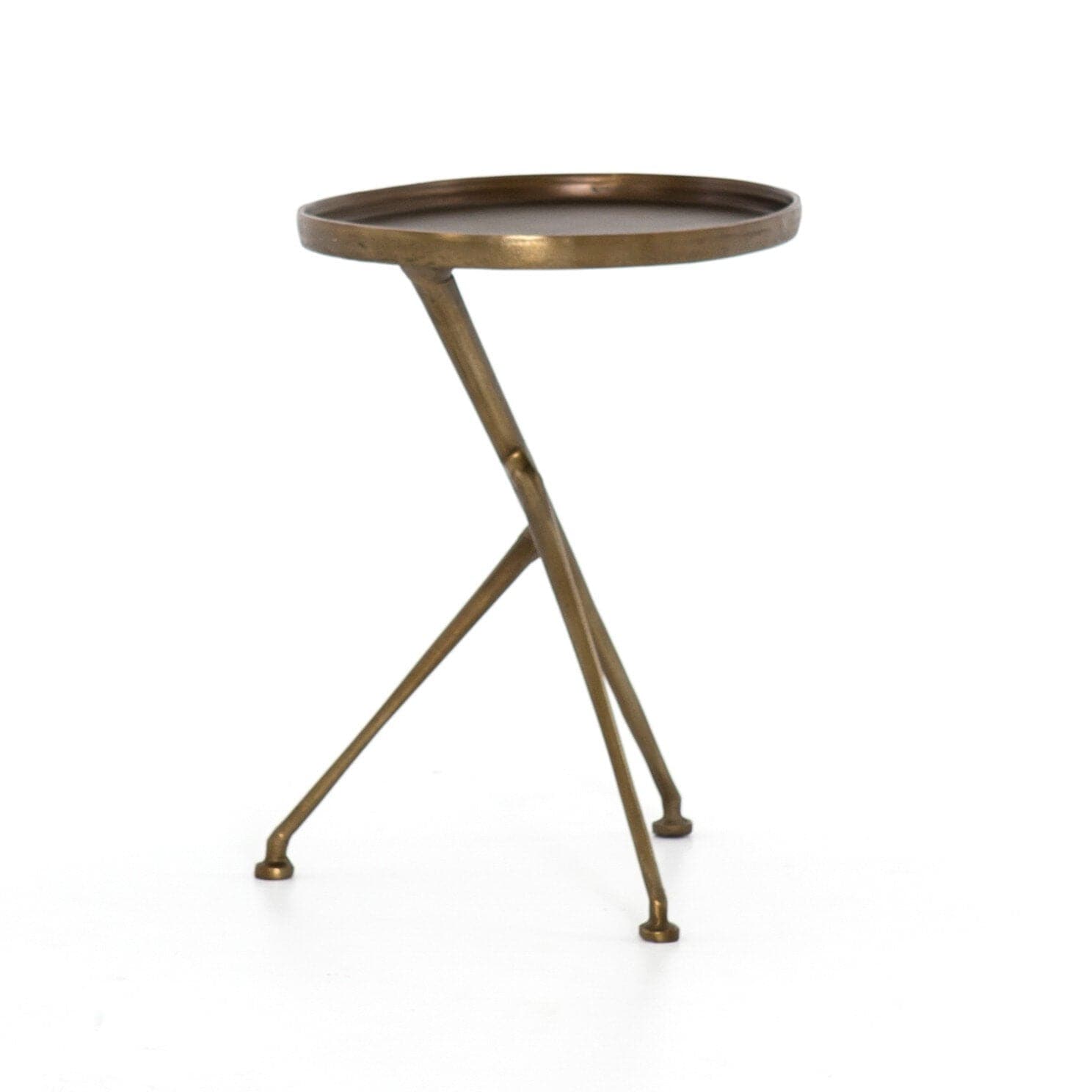 Schmidt Accent Table - Raw Antique Brass