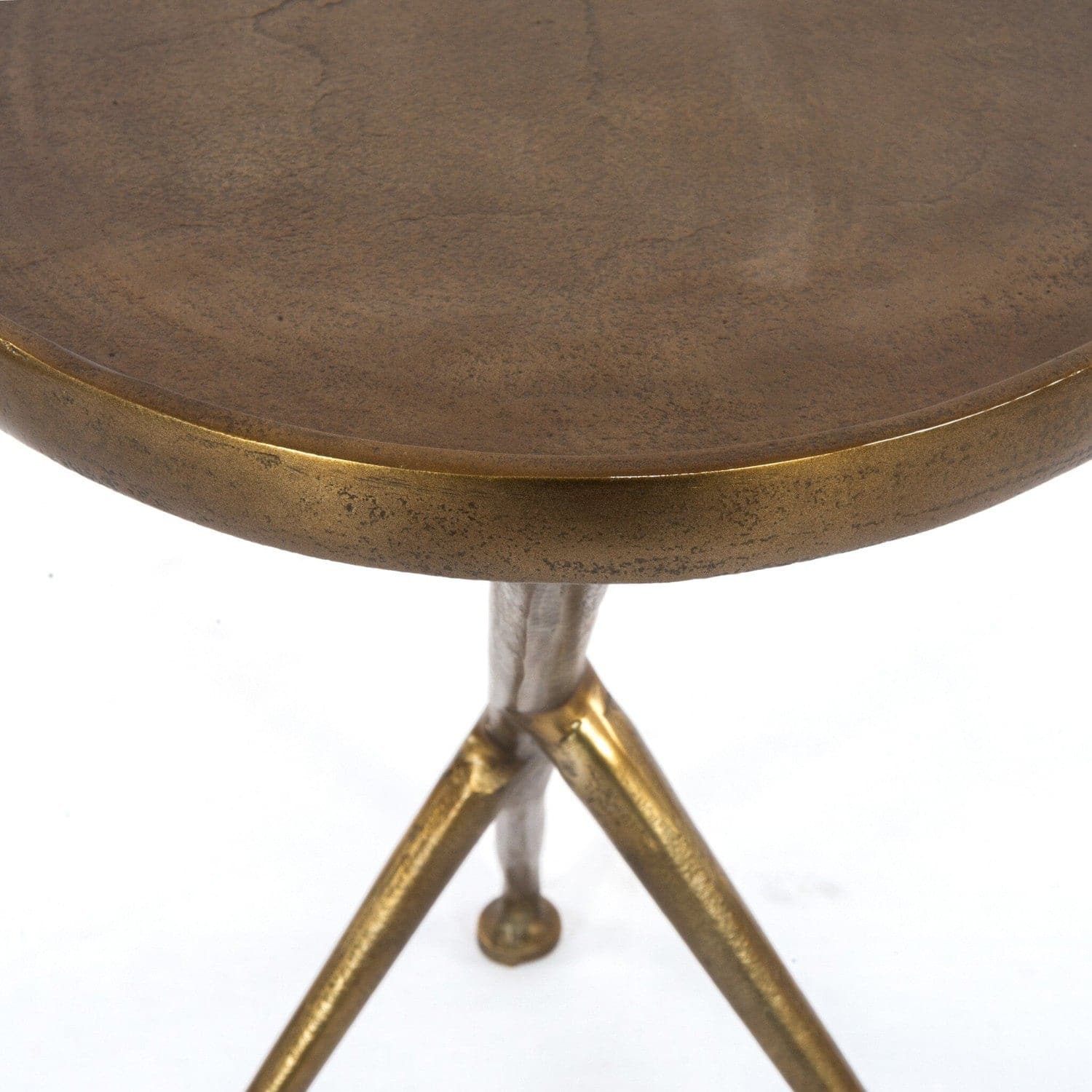 Schmidt Accent Table - Raw Antique Brass