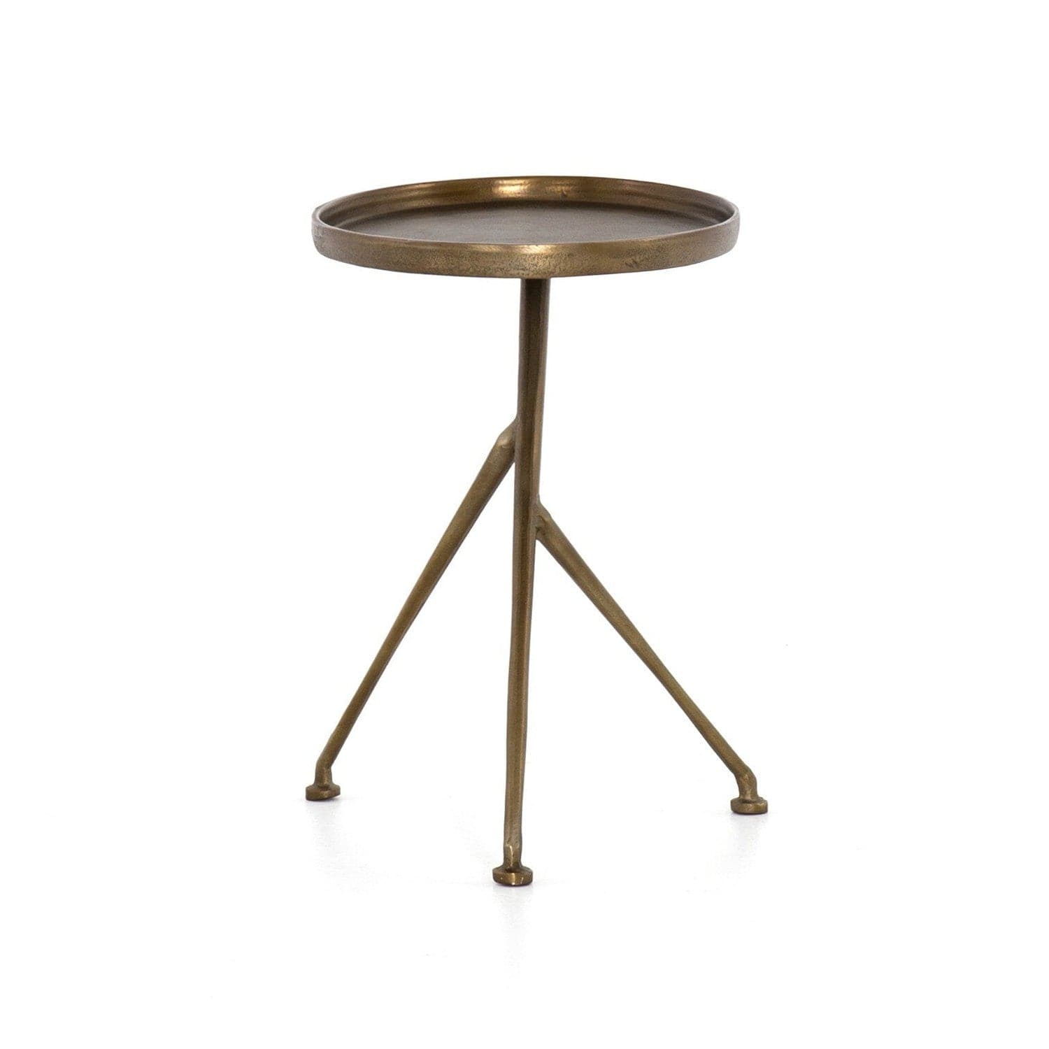 Schmidt Accent Table - Raw Antique Brass