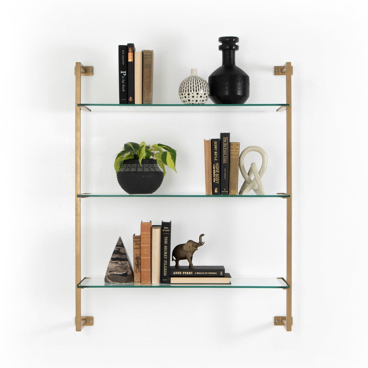 Collette Wall Shelf - Antique Gold