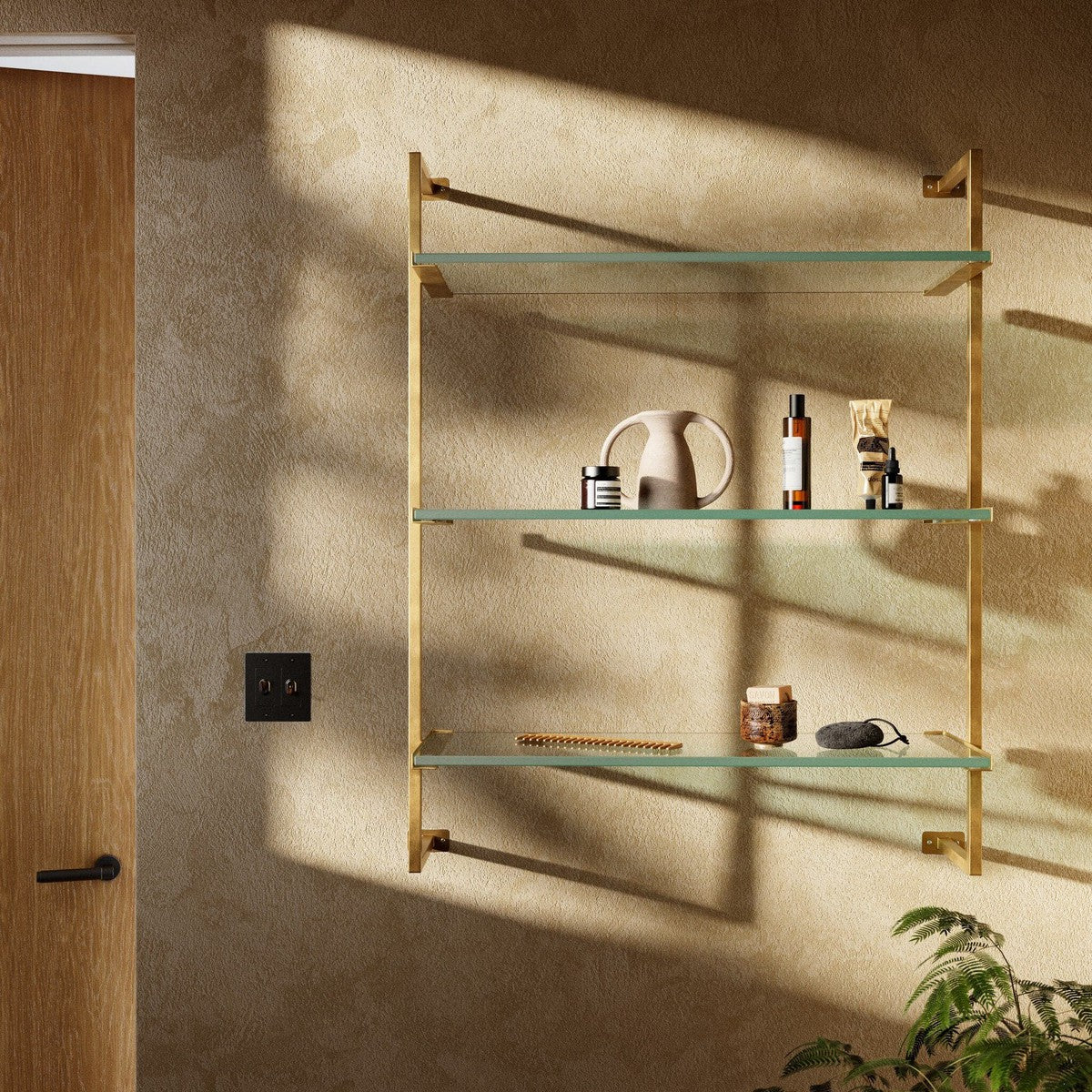 Collette Wall Shelf - Antique Gold