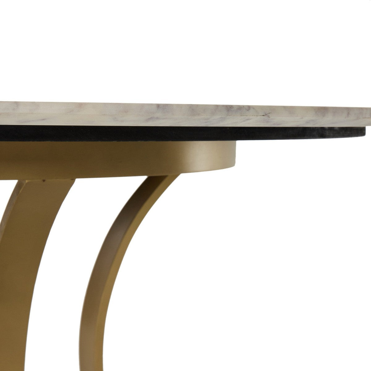 Gage Dining Table - Polished White Marble