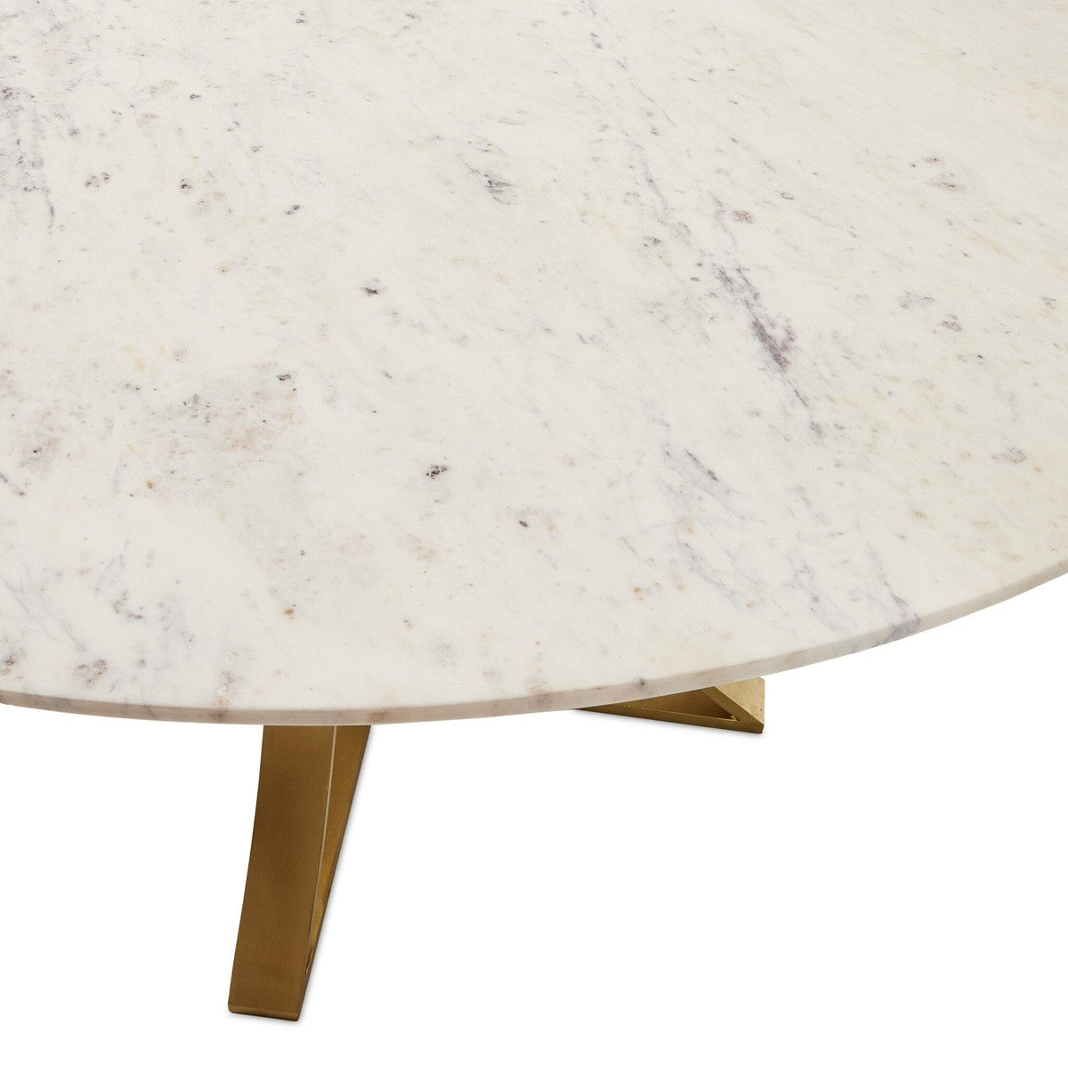 Gage Dining Table - Polished White Marble