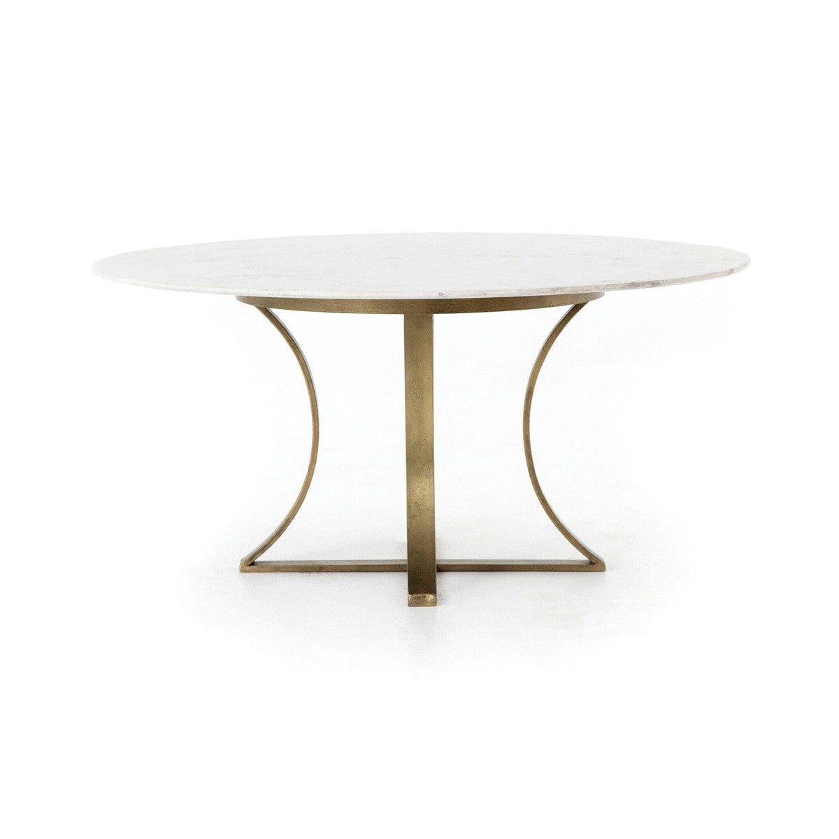 Gage Dining Table - Polished White Marble