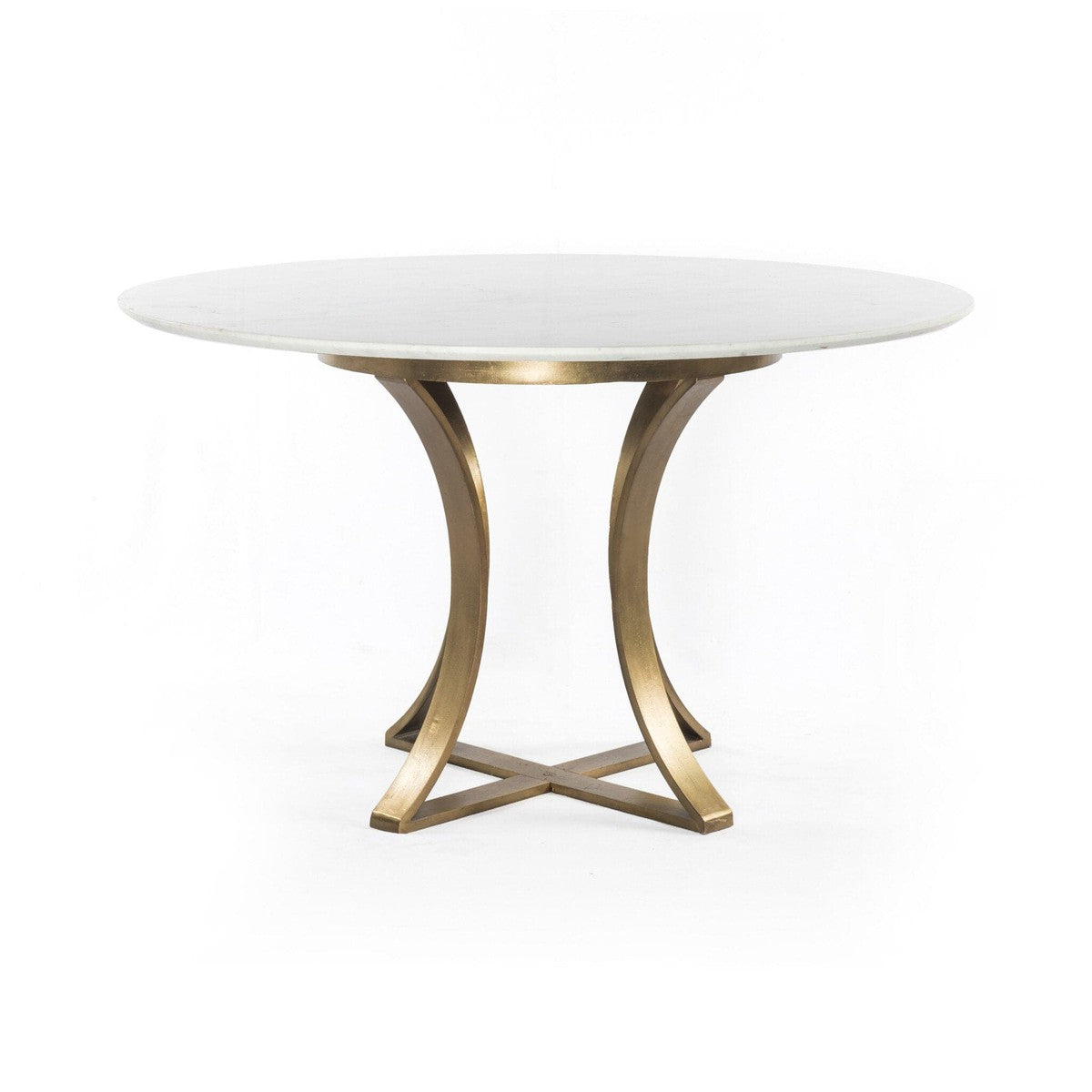 Gage Dining Table - Polished White Marble