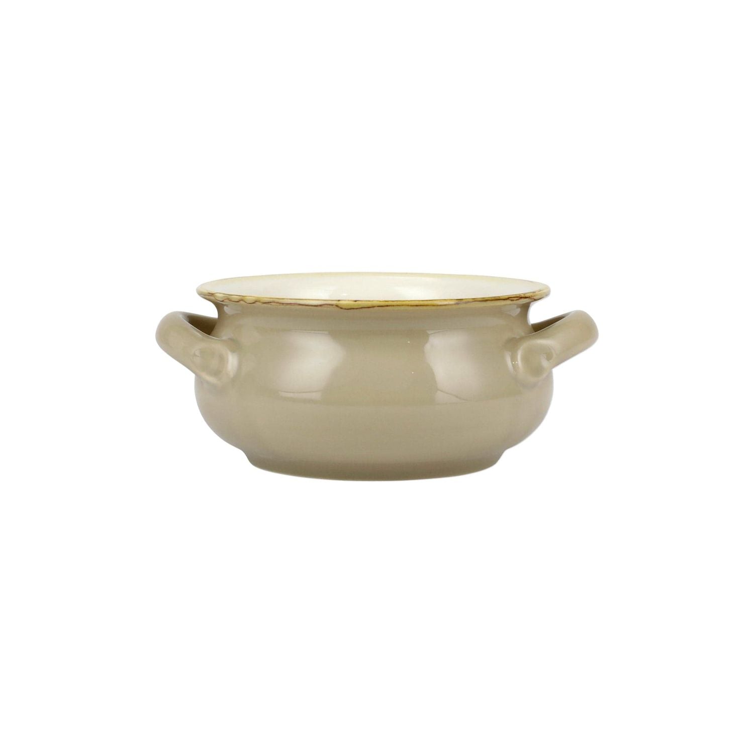Italian Bakers Handled Round Baker - Cappuccino