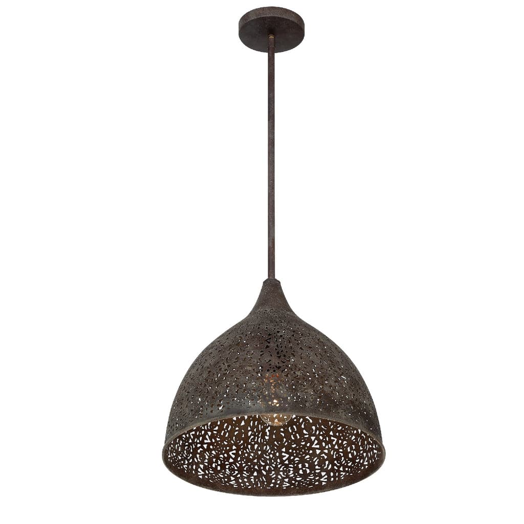 Jasmine 1 Light Pendant-Crystorama Lighting Company-CRYSTO-JAS-A5010-FB-Pendants-1-France and Son