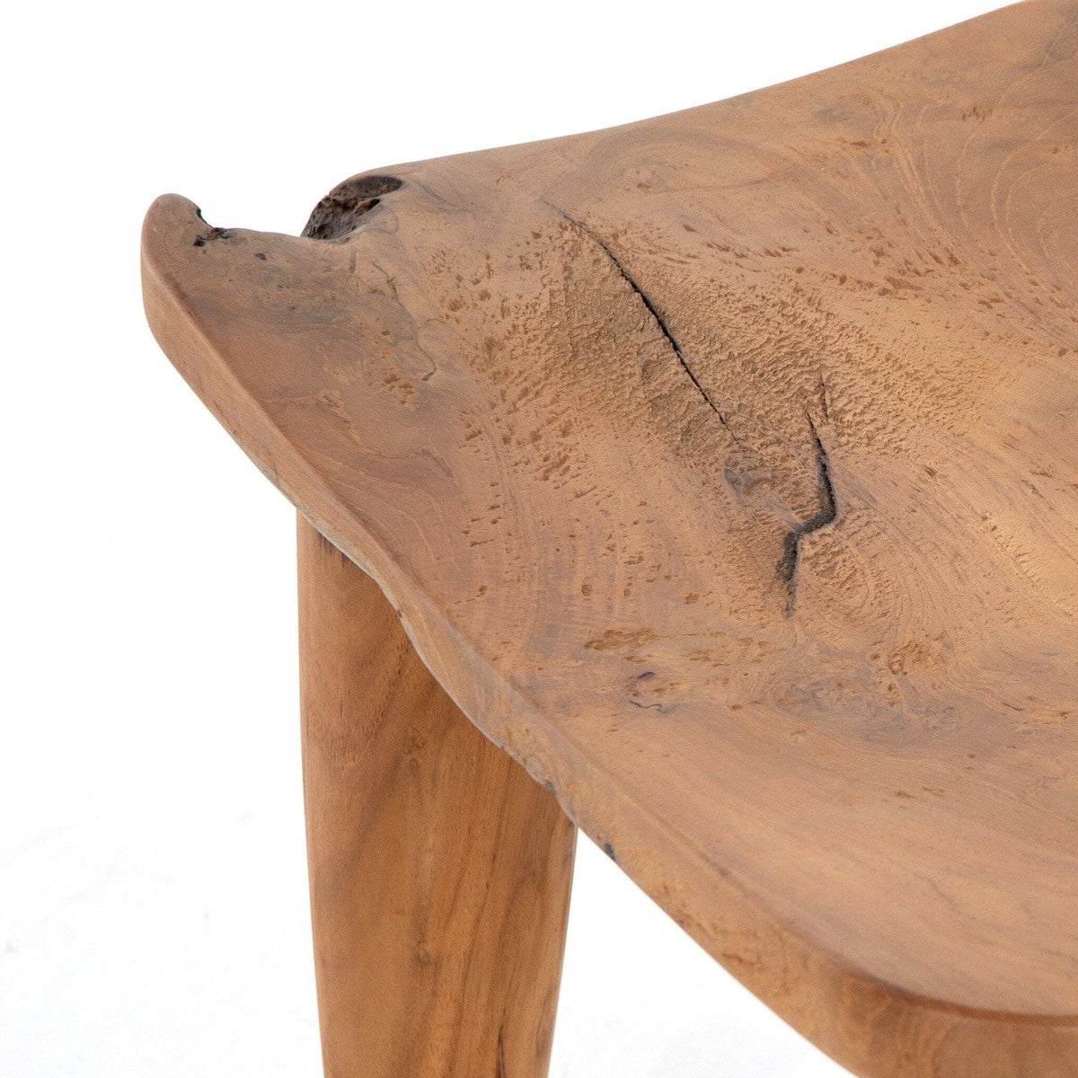 Zuri Outdoor Stool - Aged Natural Teak