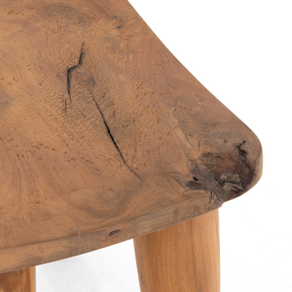 Zuri Outdoor Stool - Aged Natural Teak