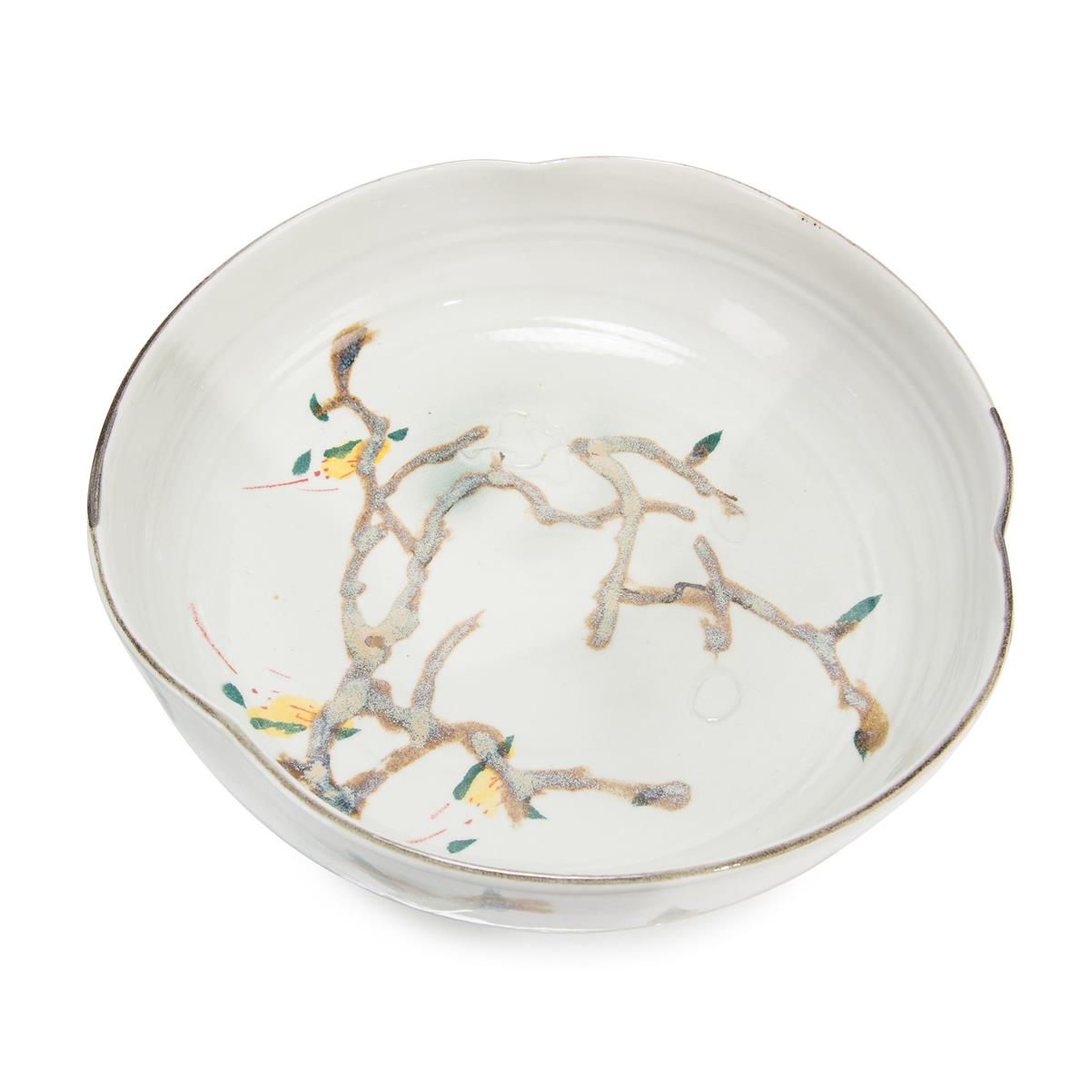 Twigs And Teal Bowl I