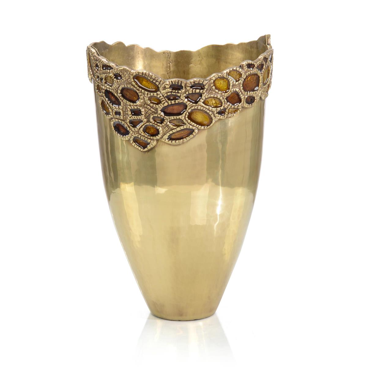 Adorned Brass Vase-John Richard-JR-JRA-14440-Vases-1-France and Son