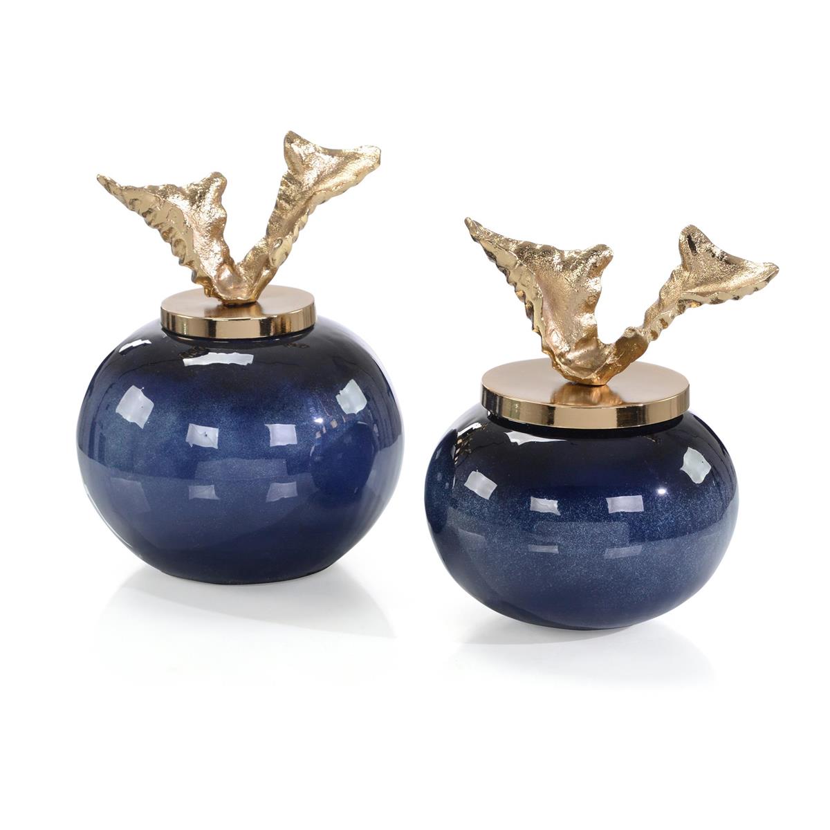 A Set of Two Blueberry Vases-John Richard-JR-JRA-14479S2-Vases-1-France and Son
