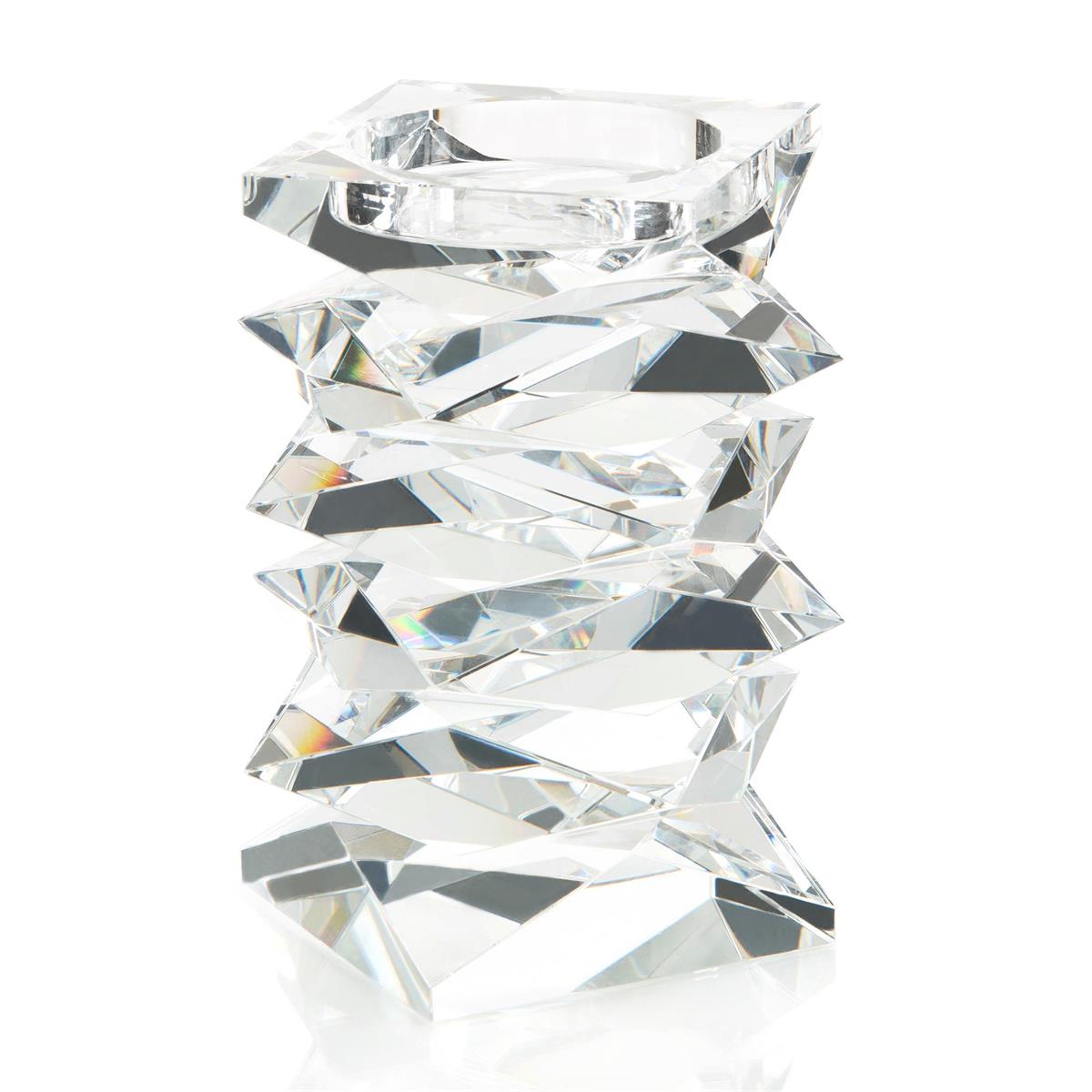 Stacked Crystal Candleholder