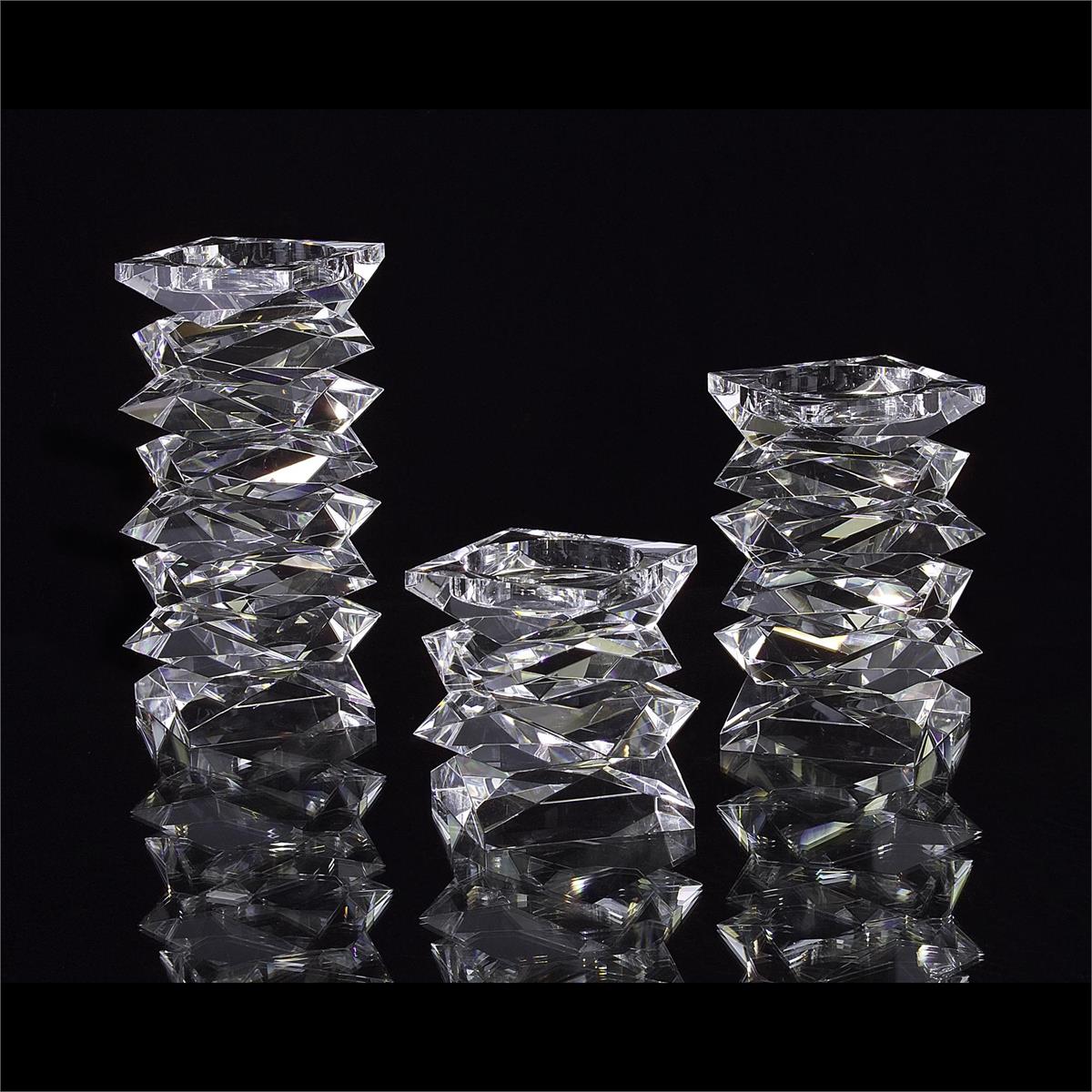 Stacked Crystal Candleholder