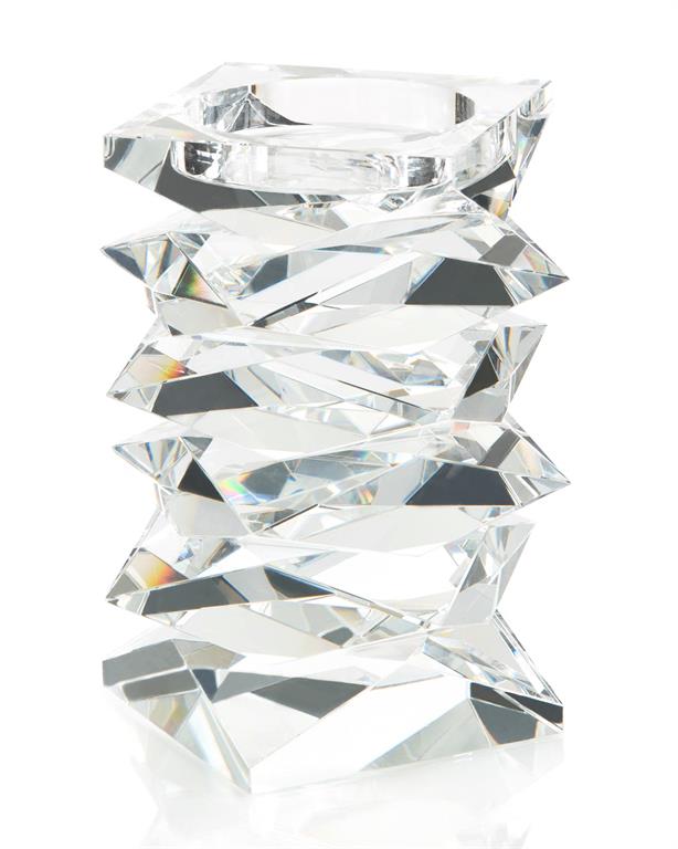 Stacked Crystal Candleholder