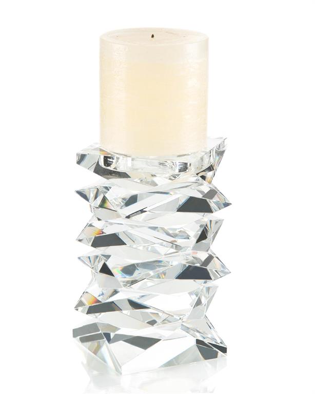 Stacked Crystal Candleholder