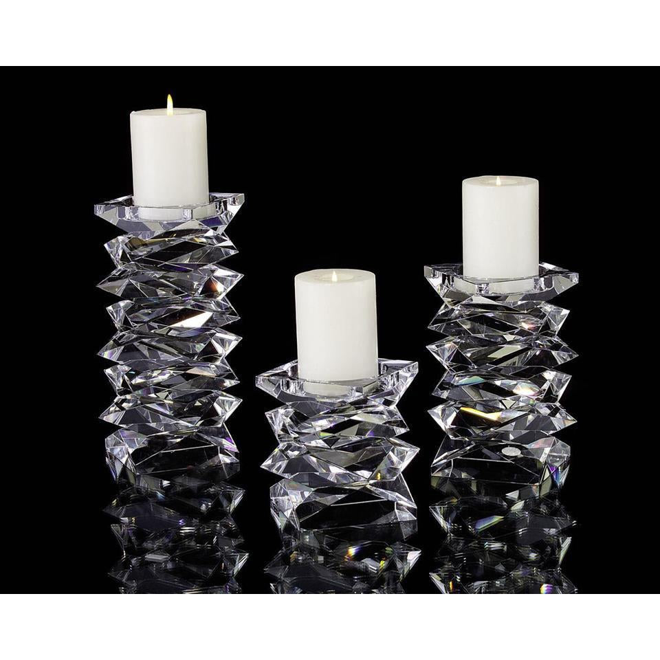 Stacked Crystal Candleholder-John Richard-JR-JRA-8287-DecorLarge-2-France and Son