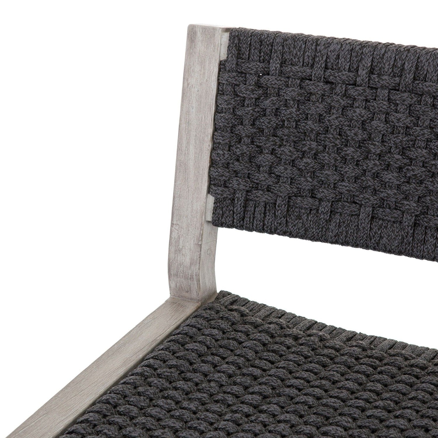 Delano Outdoor Bar + Counter Stool - Thick Dark Grey Rope