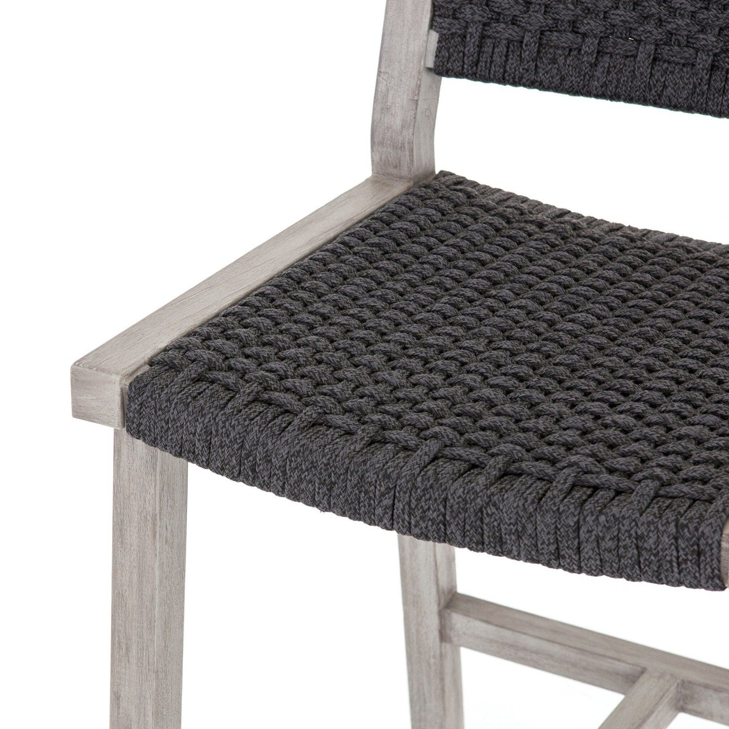 Delano Outdoor Bar + Counter Stool - Thick Dark Grey Rope