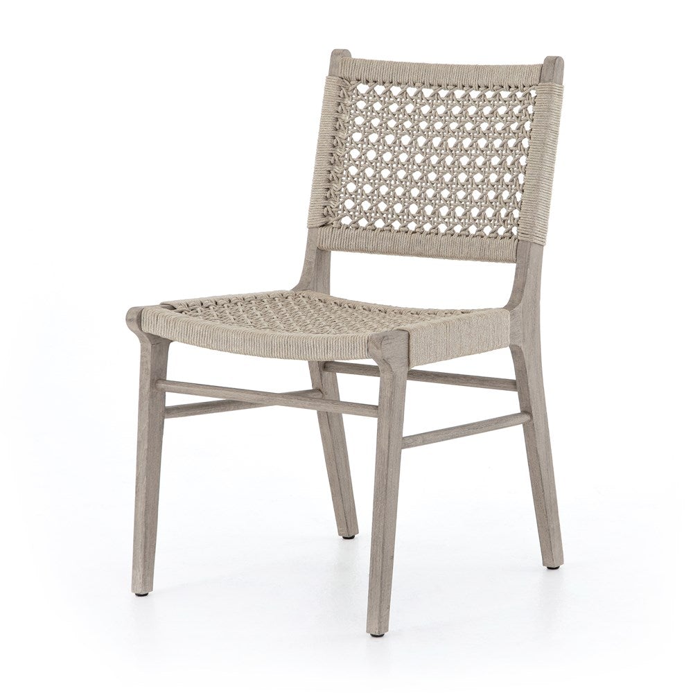 Delmar Outdoor Dining Chair - Weathered Grey Fsc - Open Box-Four Hands-STOCKR-JSOL-031B-Outdoor Dining Chairs-1-France and Son