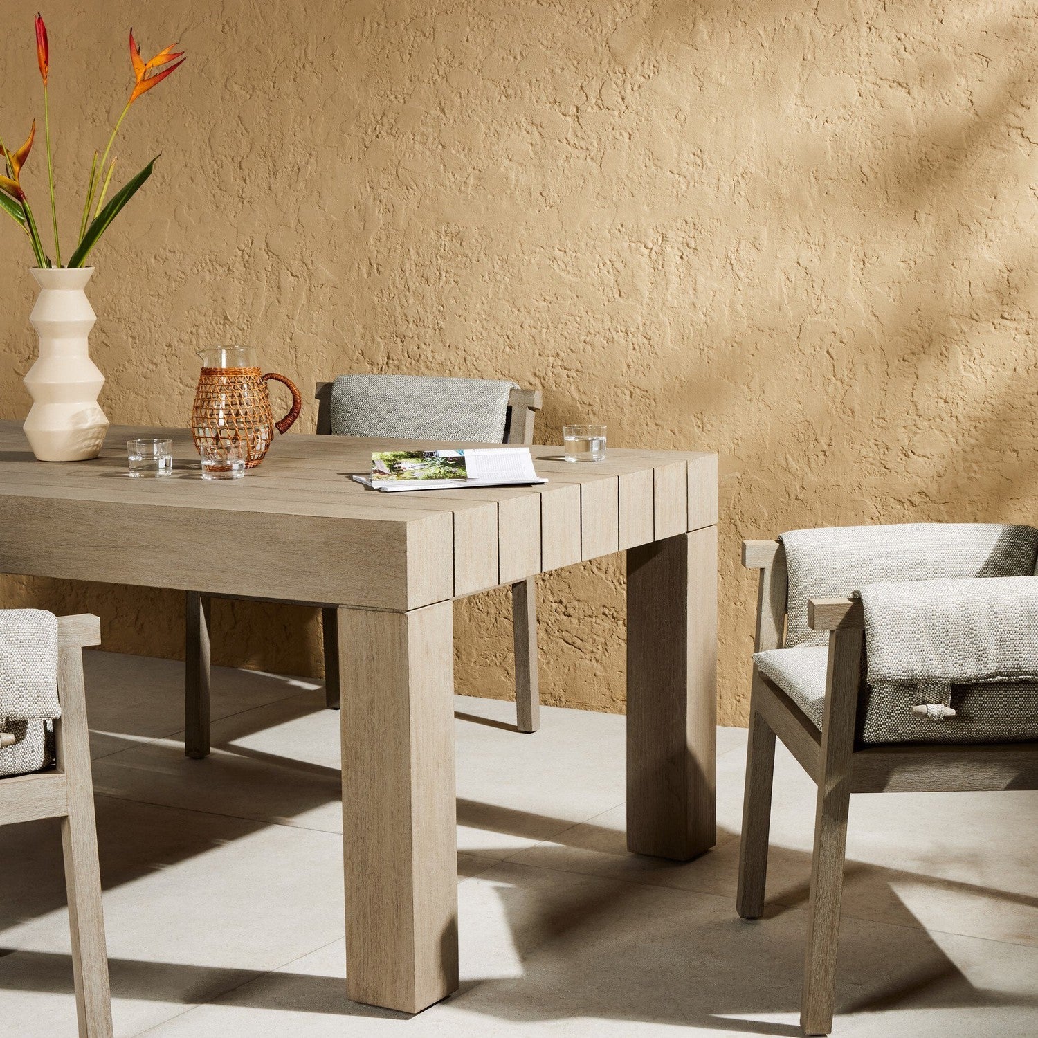 Sonora Outdoor Dining Table - Weathered Grey