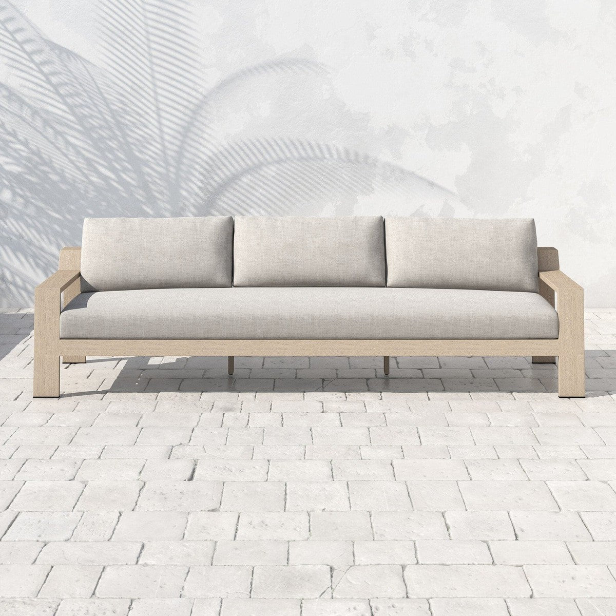 Monterey Outdoor Sofa, Washed Brown - Venao Grey