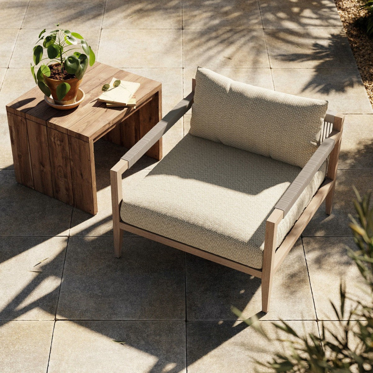 Sherwood Outdoor Chair, Washed Brown - Faye Sand