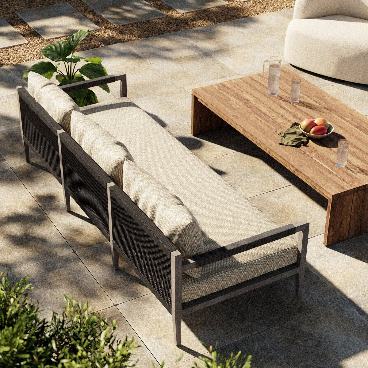 Sherwood Outdoor Sofa, Weathered Grey - Faye Sand