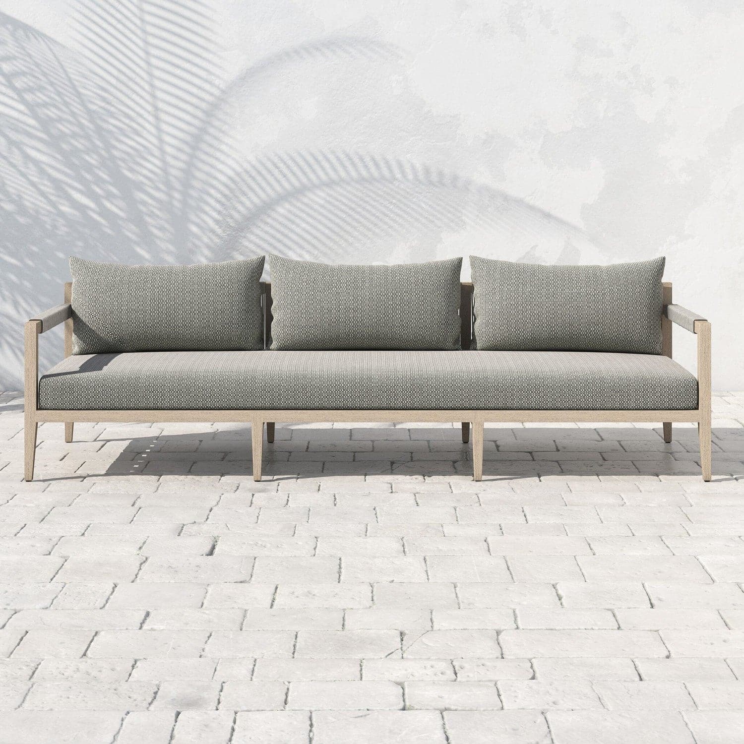 Sherwood Outdoor Sofa, Washed Brown - Faye Sand