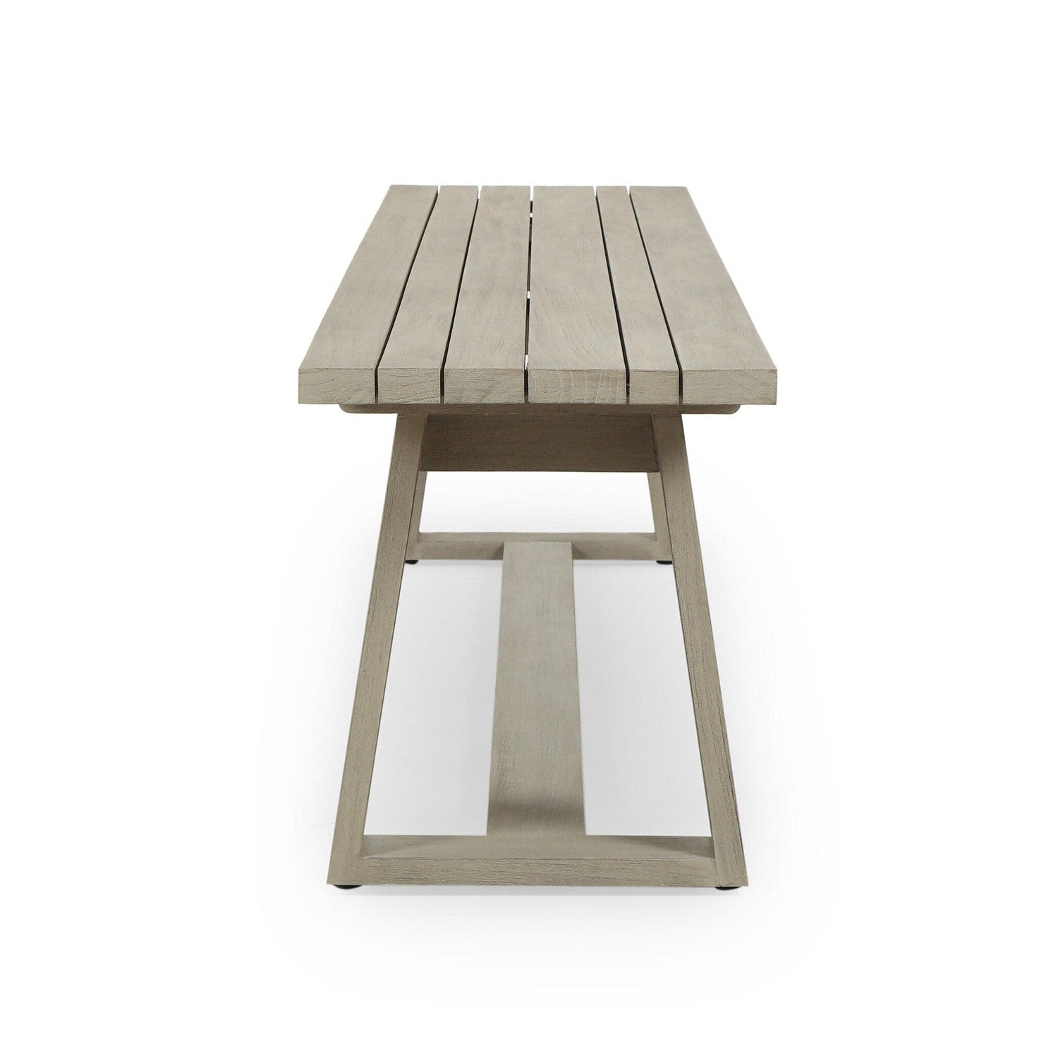 Atherton Outdoor Dining Bench - Weathered Grey-FSC