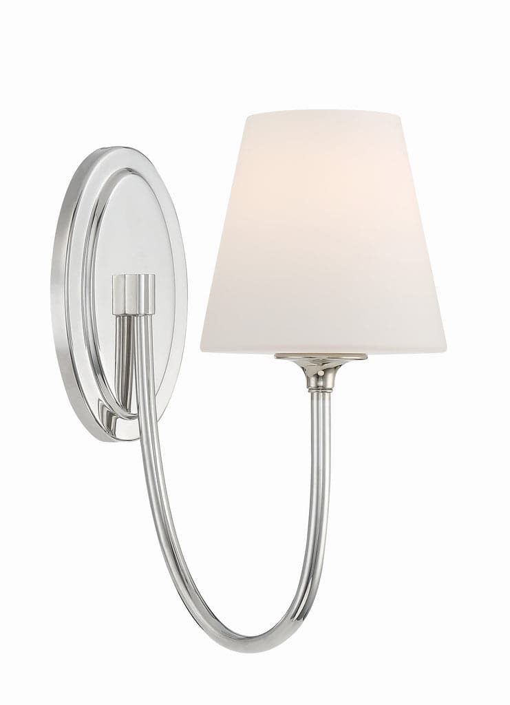 Juno 1 Light Wall Mount-Crystorama Lighting Company-CRYSTO-JUN-10321-PN-Flush MountsPolished Nickel-4-France and Son