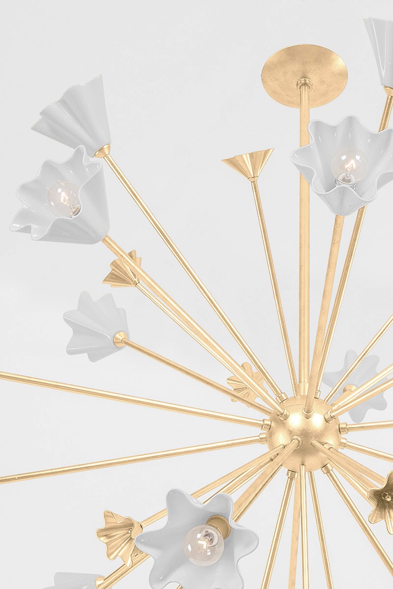 Julieta Chandelier - Vintage Gold Leaf 20 Lights