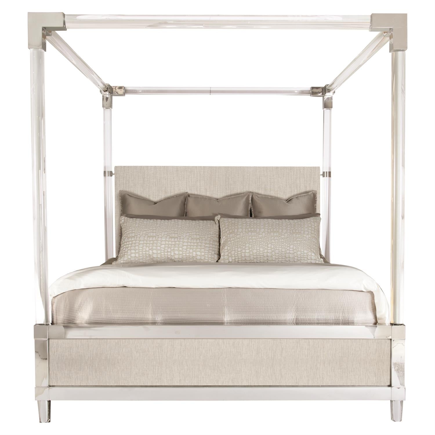 Rayleigh Fabric Canopy Bed King-Bernhardt-BHDT-K1037-Beds-1-France and Son