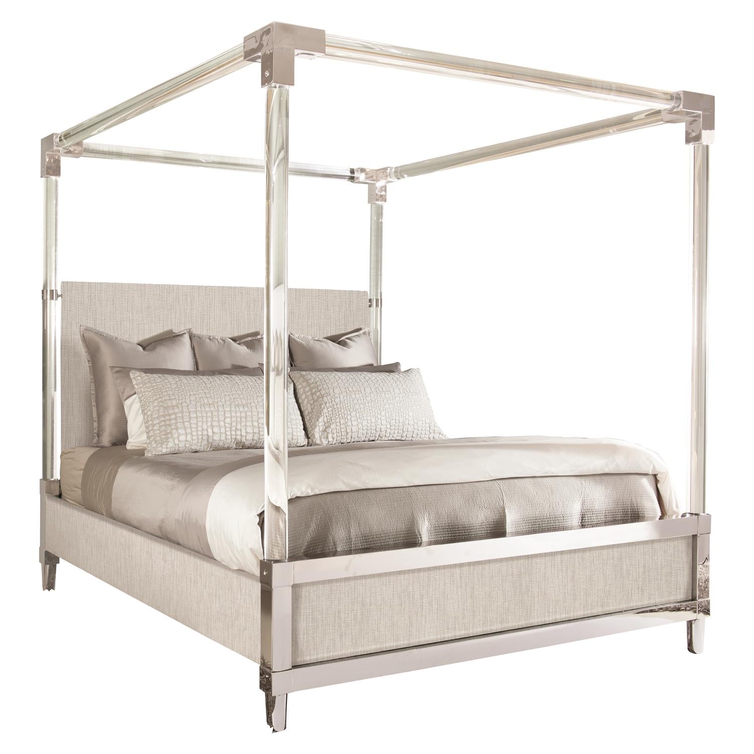 Rayleigh Fabric Canopy Bed King-Bernhardt-BHDT-K1037-Beds-2-France and Son