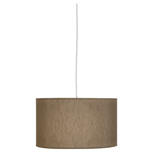 Elena Medium Pendant-Robert Abbey Fine Lighting-ABBEY-K168-PendantsPainted White Mushroom Dupoini Fabric Shade-3-France and Son