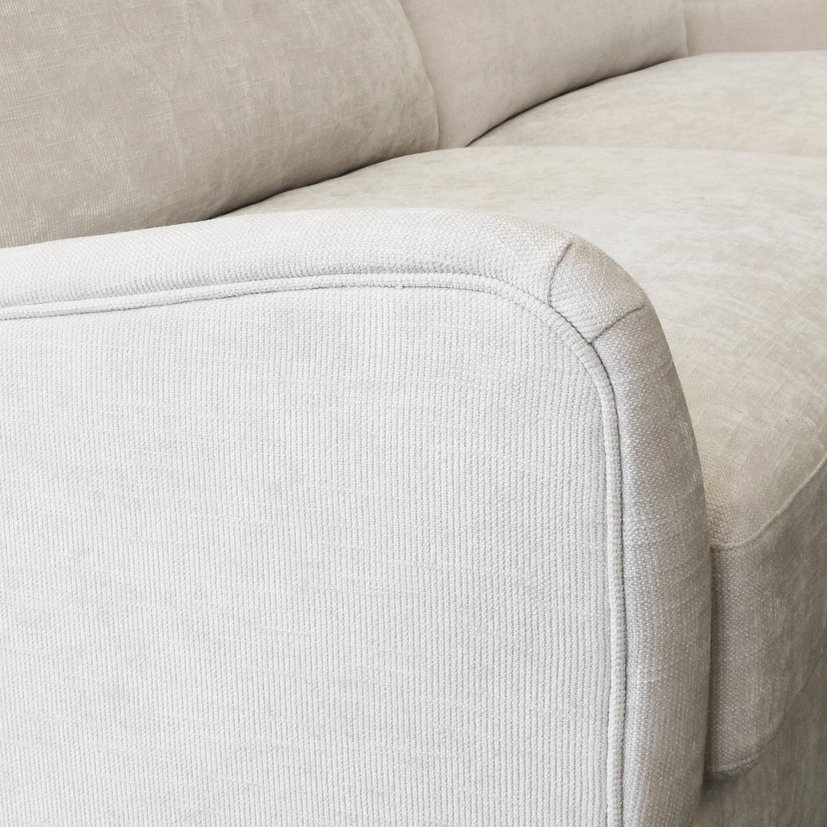 Kaleb - Wingback Sofa With Light Cerused Oak Feet In Ivory Plain Weave Upholstery